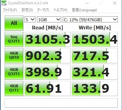 INTEL SSD 760pの速度
