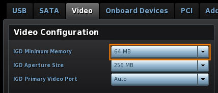Video Configuration