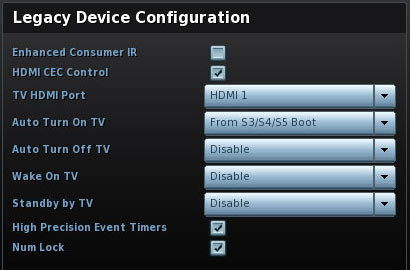 Legacy Device Configuration