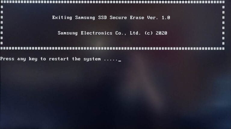 samsung secure erase bootable usb