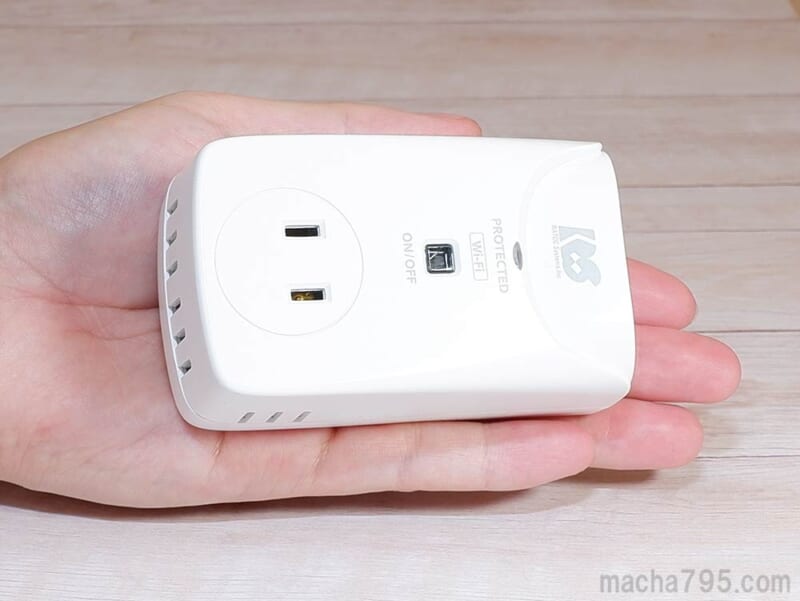 Wi-Fiワットチェッカー本体は手のひらサイズ