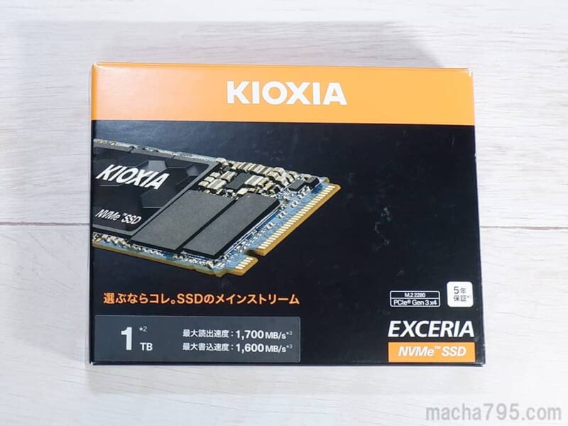 KIOXIA SSD-CK1.0N3/Nの外観